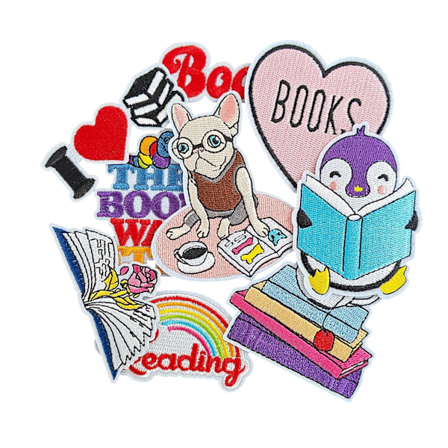 9 st Stryk-på-märken för lärare - Skolstartstema Broderade applikationer för kläder, jeans & hattar, Roligt klassrum De