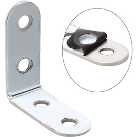 Vinkelbeslagsett, 40mm x 40mm Rustfritt Stål L-Beslag, Stål