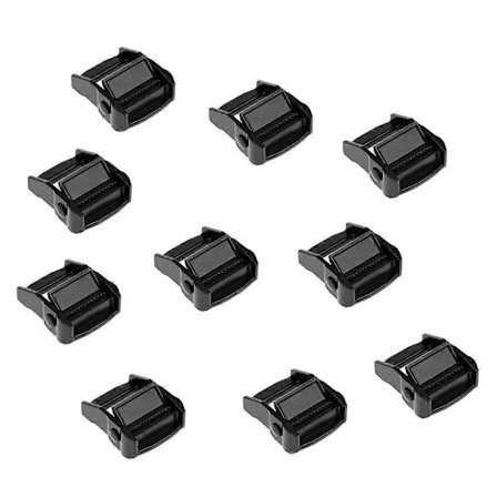10 stk. spændebeslag til 38 mm webbing bagage last kajak board surf sort