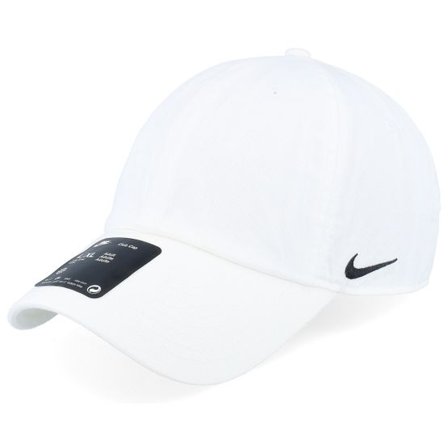 Nike - Vit unconstructed Keps - Club Cap White Dad Cap @ Hatstore