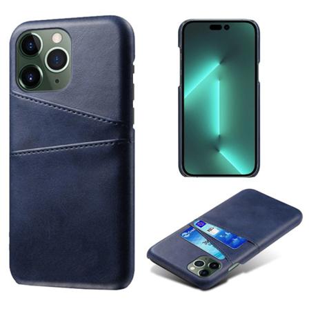Läderskal Med Kortfack Iphone 14 Pro Max Blå