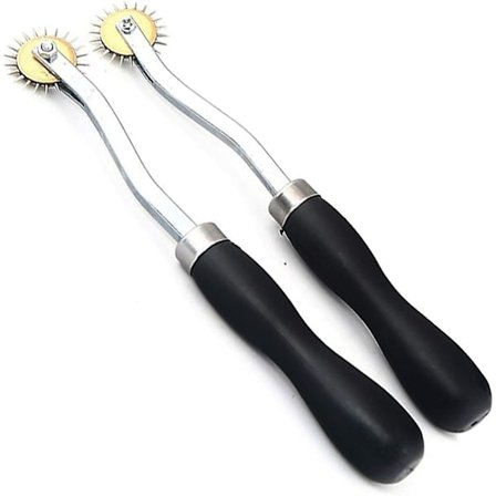 2 kpl Neulanpään piirtopyörä 4mm nahka paperi kangasompelu ylityspyörätyökalu