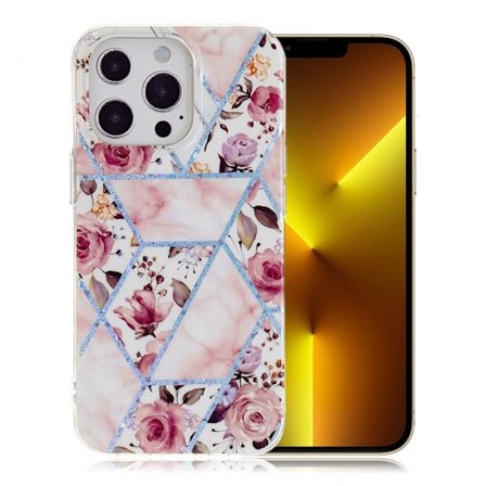 Marmormotiv iPhone 13 Pro Max skal - Ros