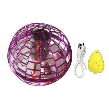 UFO Luminous Induktionsflygande Boll Intelligent Cyklotron Levitation Boll Barnleksaker med 200mAh Batteri Lila Rosa
