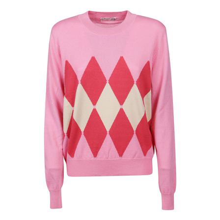 Ballantyne, Classic Diamon Sweater Różowy, Kobieta, Rozmiar: M