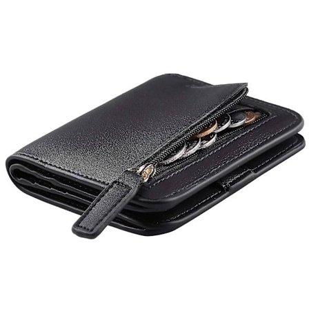 Dames Blokerende Lille Kompakt Bifold Luksus Ægte Læder Lommepung Damer Mini Pung Med ID-Vindue