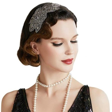 Hårband 1920-tal Huvudband Damhuvudband Gatsby Kostymtillbehör