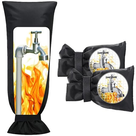 Frostbeskyttelse for vannkraner - 3-pakning - Isolert frostbeskyttelse - Beskyttelsesdeksel for vannrør mot isdannelse