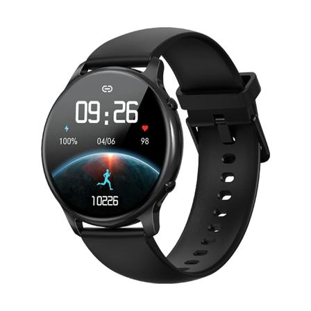 Lw36 Smart Watch Aluminiumlegering Kropp Dynamisk Hjärtfrekvens Multisportläge 3atm Vattentät Svart