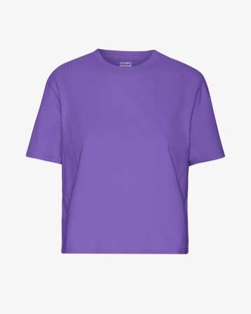 Organic Boxy Crop Tee - Ultra Violet S