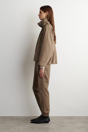 COS Women's Pantaloni Barrel In Nylon Tecnico in Beige