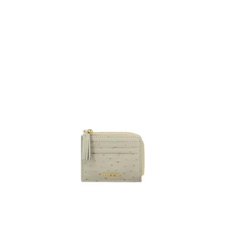 Coccinelle, Tassel Ostrich wallet Szary, Kobieta, Rozmiar: ONE Size