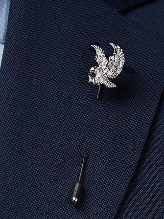 John Henric Men's Sølv Lapel Pin Örn Size Onesize