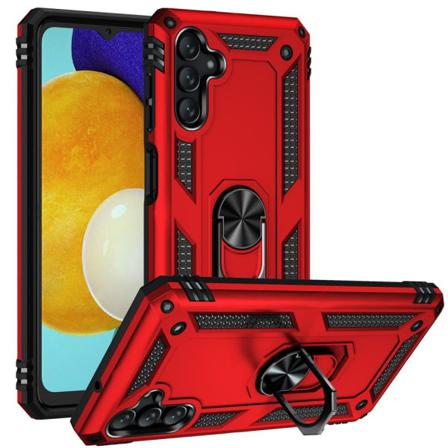 Skalo Samsung A13 5g Armor Hybrid Metallring Skal - Röd Röd