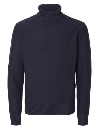 Slhaxel Ls Knit Roll Neck W Knitwear Turtlenecks Marineblå Selected Homme*Betinget Tilbud