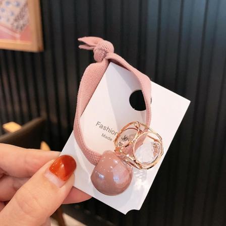 6 kpl hiuslenkkejä iso kirsikka hiuslenkki korkean elastisuuden poninhännän pidikkeet hiusnauhat naisille tytöille ---- Pinkki B,WZ-750R