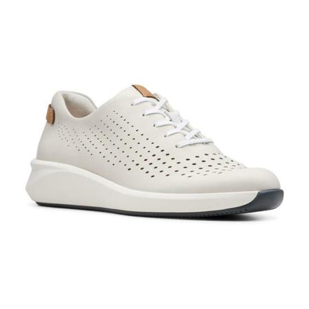 Clarks, Un Rio Tie White Wit, Dames, Maat:36 EU,rubber