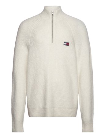 Tommy Jeans Tjm Reg 1/4 Zip Raglan Badge - Cream - S