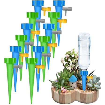 12 stk. automatisk vandingssprinkler, justerbar nem vanding, vanding til potteplanter, planter, blomster, have, stueplante