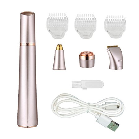 Ansikts Epilator Smärtfri Hårborttagning Epilatorer 3-i-1 Epilering Kropp Ansiktshårborttagare Epilator Batteridriven Ögonbryns Trimmer