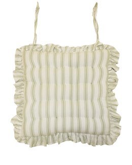 Stolsdyna med ränder och volang Madicken Grön - Kök,Kök - Redlunds