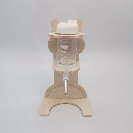 Hamster vannflaske med stativ - 80ml gnager vann- og matskål - Høy kvalitet - Praktisk Design_yu