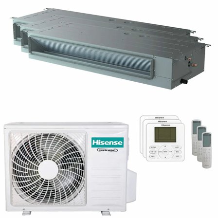 Condizionatore Hisense Canalizzabile ADT trial split 9000+9000+12000 BTU inverter A++ unità esterna 5.5 kW