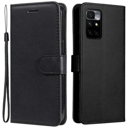 Xiaomi Redmi 10 Fodral Solid Läder Svart