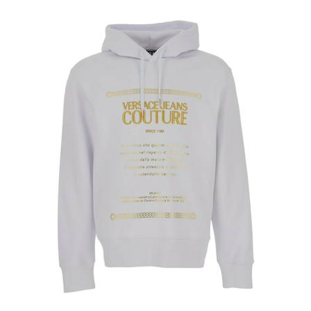 Versace Jeans Couture sweatshirt cotton raised neck brand name front Grå, Herre