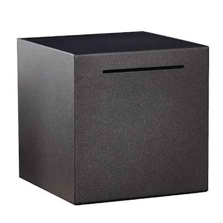 Pengeboks for voksne, ekte penge, må brytes for å åpnes, uforgjengelig metallpengeboks for kontantbesparelser, svart