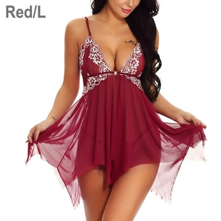 Sexiga underkläder erotisk klänning RÖD L - spot försäljning