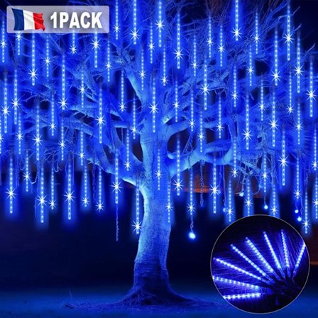 ROSNEK Meteorer Regn Lyskæder Lys 30cm 8 LED Tube Udendørs Vandtæt IP65 til Dekoration Jul Fest Have, Blå