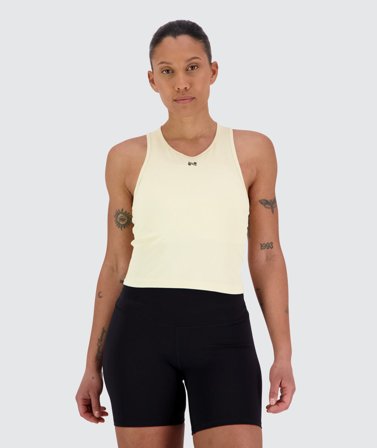 Women's Ribbed Crop Top off white / XS
