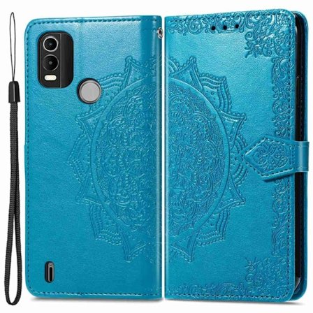 Mandala läder Nokia C21 Plus fodral - Blå