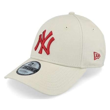 New Era - MLB Beige adjustable Cap - New York Yankees League Essential 9FORTY Stone/Cardinal Adjustable @ Hatstore