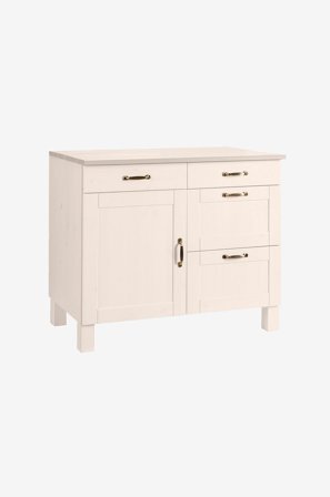 Loft24 - Oppbevaringsskap Alby 60 1 dør + 4 skuffer - Hvit - Skap - Fra Homeroom