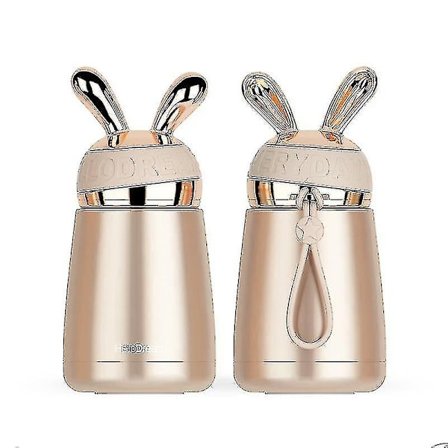 Kreativ söt kanin vakuumflaska elektroplåt rostfritt stål termoskopp barn vattenkokare vattenflaska