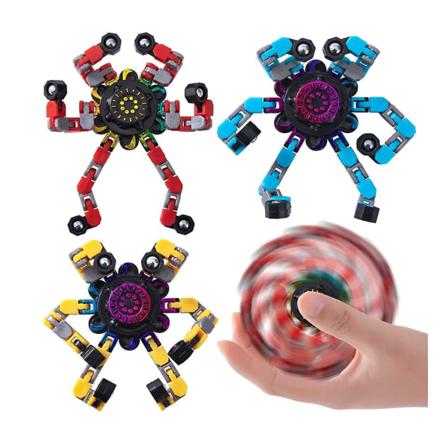 3-pack Fidget Spinner Transformerbar fingertoppssnurra för barn A
