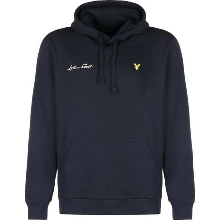 Lyle & Scott Archive Embroidered Letter Hoodie Blå, Herre