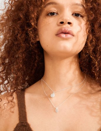 Pilgrim Shift Necklace 2-In-1 Set, Silver-Plated - Silver - ONE SIZE