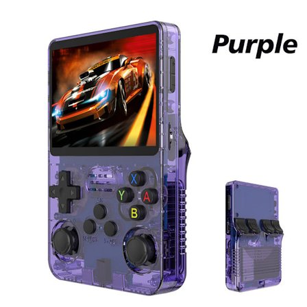 Käsikonsoli 3,5 tuuman esiasennetulla emulaattorijärjestelmällä 64 Gt, violetti