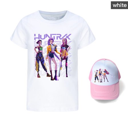 Kpop Demon Hunters Barn Kortärmad T-shirt + Hatt