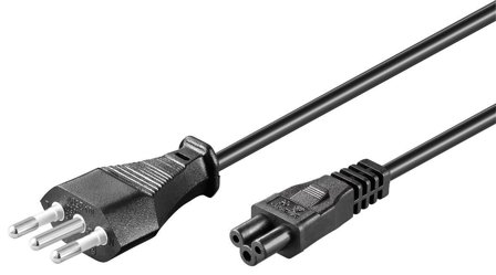 MicroConnect Strømkabel - IEC 60320 C5 til CEI 23-16/VII (hann) - 1.8 m - svart