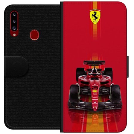 Yhteensopiva Lompakkokotelo Samsung Samsung Galaxy A20s Ferrari Formula 1 -auto ikonisessa punaisessa muotoilussa urheilullisella tarkkuudella