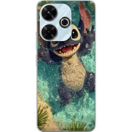 Xiaomi Redmi 13 Gjennomsiktig deksel Glad blå fantasivarelse som leker i krystallklart vann, sprudlende energi, tropisk stemning og høy detaljnivå