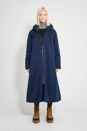 Mosebacke Long Matte Winter Coat Navy