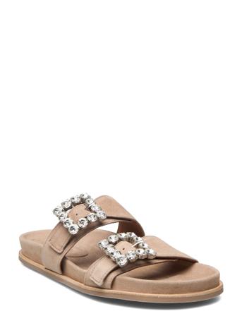 A4120 Shoes Summer Shoes Flat Sandals Beige Billi Bi*Betinget Tilbud