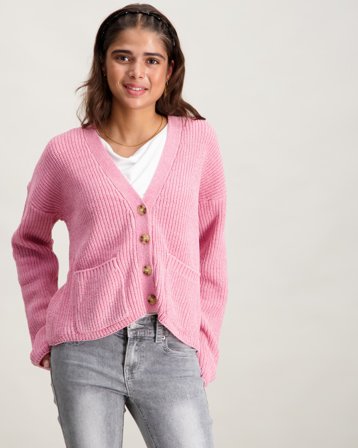 Creamie Cardigan Knit Rosa Genser Jente - Kids Brand Store