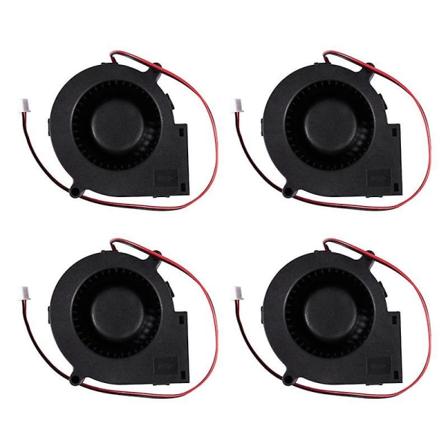 4 kpl 75 mm x 30 mm DC 12V 0,36A 2-napainen tietokoneen PC-puhallinjäähdytin