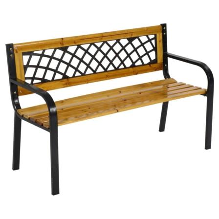 Lesli Living Trädgårdsbänk York 118x50x74 Cm Metallsvart Multifärg